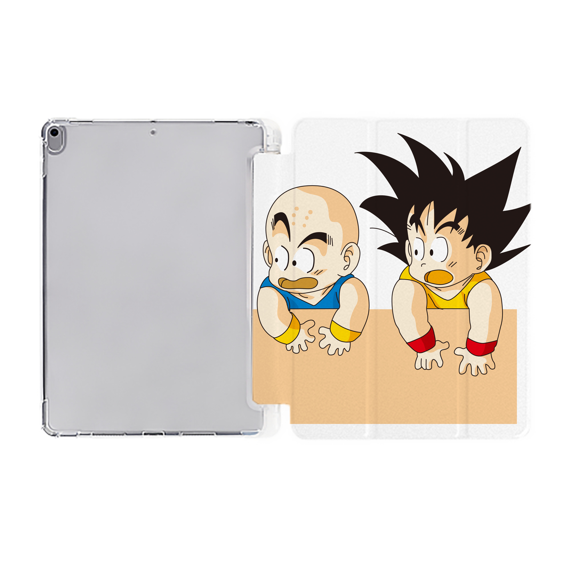 （画像用） ドラゴンボール 孫悟空（そん ごくう）Son Goku カカロット DRAGON BALL Kakarotto IPad ケース ペン収納付き 三つ折りスタンド PUレザー×シリコン 対応機種9.5/10.5/10.9インチ